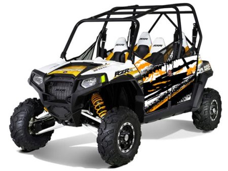 Trail Armor Slimline 4 Door Graphics Kit - 2011 RZR 4 Robbie Gordon Orange Madness Online