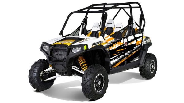 Trail Armor Slimline 4 Door Graphics Kit - 2011 RZR 4 Robbie Gordon Orange Madness Online