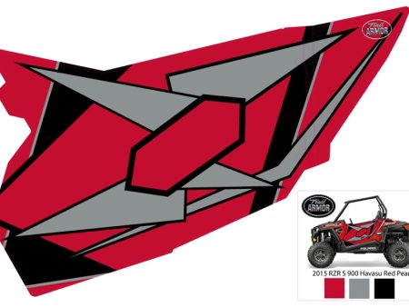 Trail Armor GenX Two Door Graphics Kit -  2015  RZR S 900 EPS Havasu Red Pearl Sale