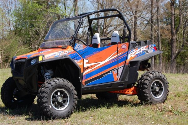 Trail Armor Slimline Two Door Graphics Kit - 2013 RZR XP 900 Orange Madness For Cheap