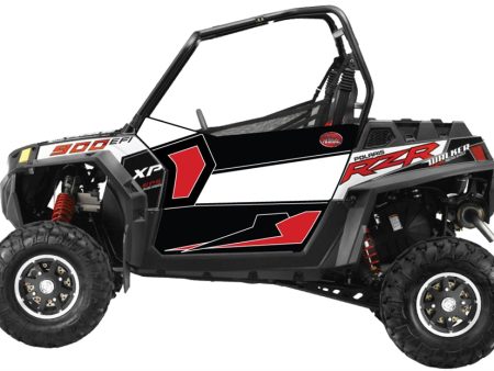 Trail Armor SLIMLINE Two Door Graphics Kit - 2013 RZR XP 900 EPS Walker Evans Black-White LE Sale